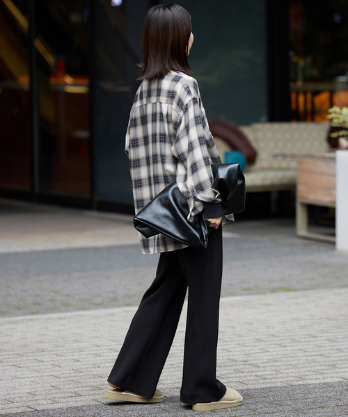 SLOBE IENA（スローブイエナ）の「《追加》ビエラチェックルーズシャツ（シャツ/ブラウス・レディース・ブルー/ブラウン・FREE）」の13枚目の写真