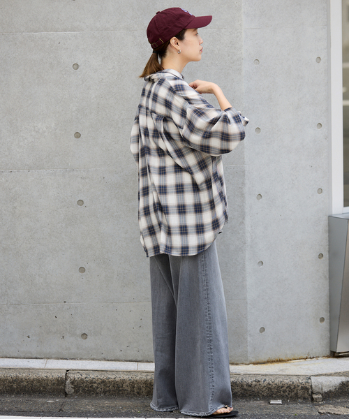 追加》ビエラチェックルーズシャツ（シャツ/ブラウス）｜SLOBE