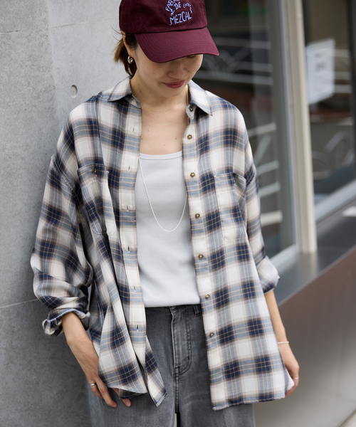 新品☆スローブイエナ　チェック　シャツ　2025 SLOBE IENA（スローブイエナ）の「《追加》ビエラチェックルーズ