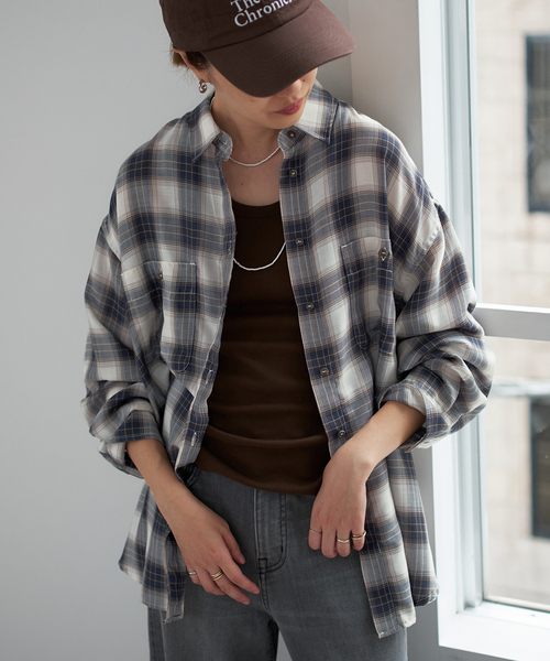 追加》ビエラチェックルーズシャツ（シャツ/ブラウス）｜SLOBE IENA