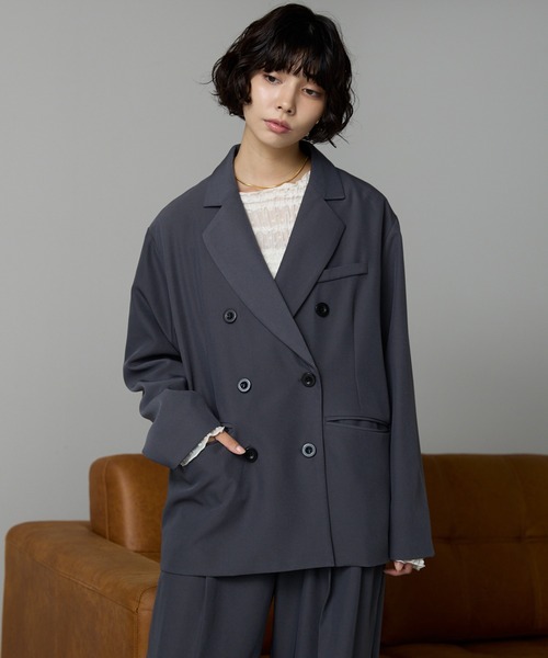 セール】Double-Breasted Tailored Jacket / ダブルブレストテーラード
