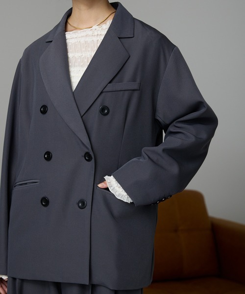 セール】Double-Breasted Tailored Jacket / ダブルブレストテーラード