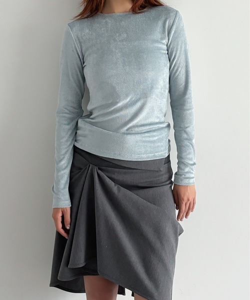 BASERANGE(ベースレンジ)の「Baserange Omo long sleeve tee(Tシャツ/カットソー・メンズ・ブルー・SMALL/X-SMALL)」の4枚目の写真