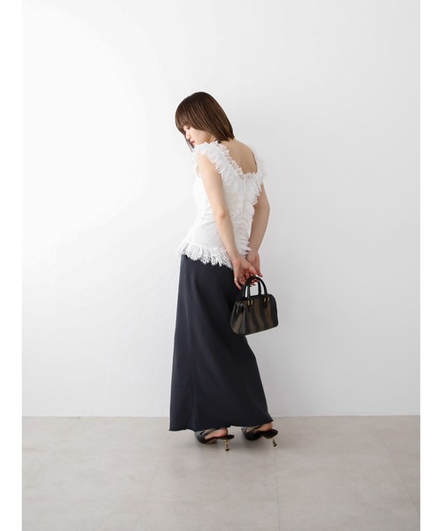 Katrin TOKYO（カトリーントーキョー）の「cut-off sweat maxi skirt（スカート・レディース・ボルドー/ネイビー/グレー・XS/FREE）」の8枚目の写真