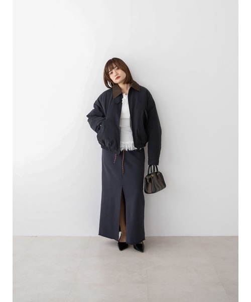 Katrin TOKYO（カトリーントーキョー）の「cut-off sweat maxi skirt（スカート・レディース・ボルドー/ネイビー/グレー・XS/FREE）」の11枚目の写真