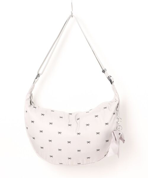 SALON de RUBAN（サロンドルヴァン）の「【SALON de RUBAN / サロン ド ルヴァン】 リボンチャームショルダーバッグ（ショルダーバッグ・レディース・ブラック/ライトグレー/ダークグレー/モカ・FREE）」の2枚目の写真