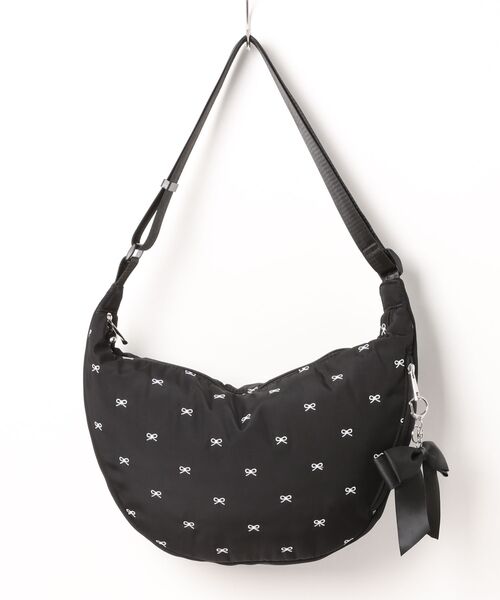 SALON de RUBAN（サロンドルヴァン）の「【SALON de RUBAN / サロン ド ルヴァン】 リボンチャームショルダーバッグ（ショルダーバッグ・レディース・ブラック/ライトグレー/ダークグレー/モカ・FREE）」の6枚目の写真