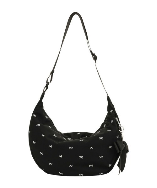 SALON de RUBAN（サロンドルヴァン）の「【SALON de RUBAN / サロン ド ルヴァン】 リボンチャームショルダーバッグ（ショルダーバッグ・レディース・ブラック/ライトグレー/ダークグレー/モカ・FREE）」の8枚目の写真