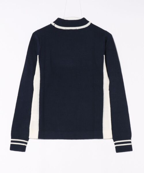 marie claire(マリ・クレール)の「【marie claire/マリクレール】レディースブロッキング モックネックセーター/ストレッチニット(ニット/セーター・レディース・ネイビー/ブルー/レッド・X-LARGE/LARGE/MEDIUM)」の4枚目の写真