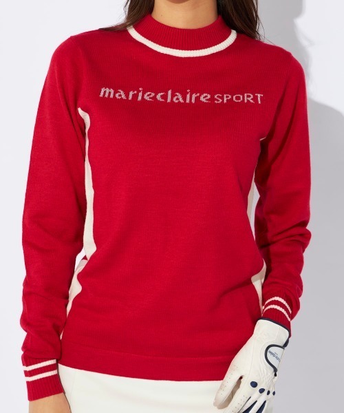 marie claire(マリ・クレール)の「【marie claire/マリクレール】レディースブロッキング モックネックセーター/ストレッチニット(ニット/セーター・レディース・ネイビー/ブルー/レッド・X-LARGE/LARGE/MEDIUM)」の17枚目の写真