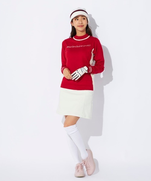 marie claire(マリ・クレール)の「【marie claire/マリクレール】レディースブロッキング モックネックセーター/ストレッチニット(ニット/セーター・レディース・ネイビー/ブルー/レッド・X-LARGE/LARGE/MEDIUM)」の9枚目の写真