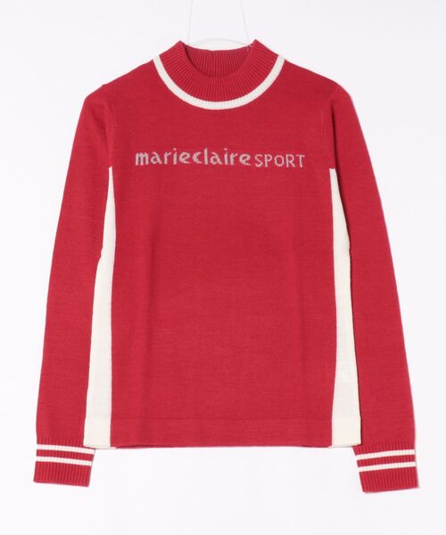 marie claire(マリ・クレール)の「【marie claire/マリクレール】レディースブロッキング モックネックセーター/ストレッチニット(ニット/セーター・レディース・ネイビー/ブルー/レッド・X-LARGE/LARGE/MEDIUM)」の5枚目の写真