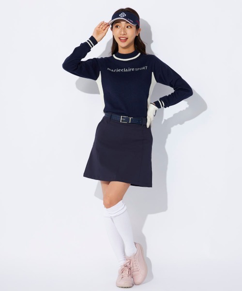 marie claire(マリ・クレール)の「【marie claire/マリクレール】レディースブロッキング モックネックセーター/ストレッチニット(ニット/セーター・レディース・ネイビー/ブルー/レッド・X-LARGE/LARGE/MEDIUM)」の19枚目の写真
