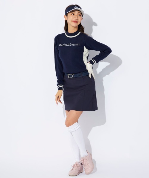 marie claire(マリ・クレール)の「【marie claire/マリクレール】レディースブロッキング モックネックセーター/ストレッチニット(ニット/セーター・レディース・ネイビー/ブルー/レッド・X-LARGE/LARGE/MEDIUM)」の20枚目の写真
