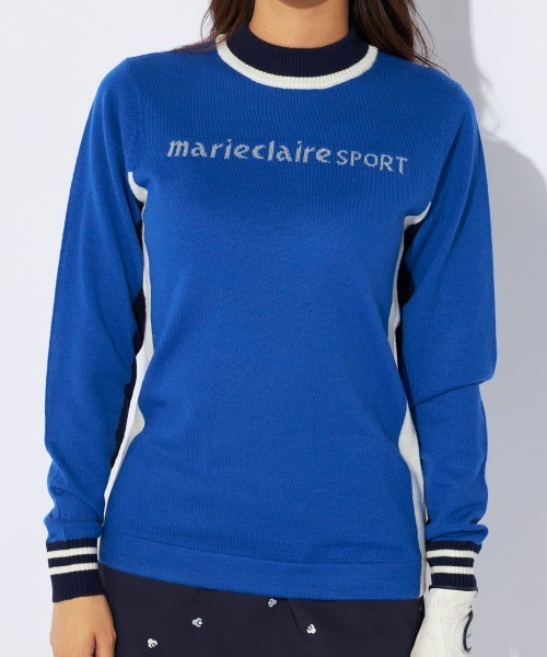 marie claire(マリ・クレール)の「【marie claire/マリクレール】レディースブロッキング モックネックセーター/ストレッチニット(ニット/セーター・レディース・ネイビー/ブルー/レッド・X-LARGE/LARGE/MEDIUM)」の22枚目の写真