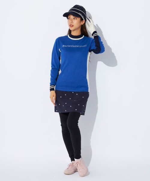 marie claire(マリ・クレール)の「【marie claire/マリクレール】レディースブロッキング モックネックセーター/ストレッチニット(ニット/セーター・レディース・ネイビー/ブルー/レッド・X-LARGE/LARGE/MEDIUM)」の14枚目の写真