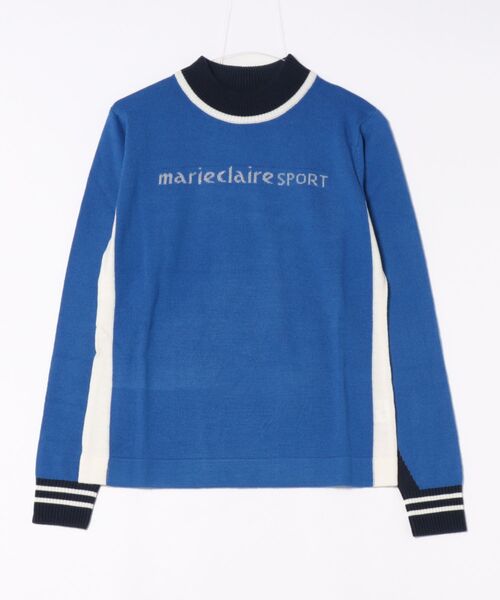marie claire(マリ・クレール)の「【marie claire/マリクレール】レディースブロッキング モックネックセーター/ストレッチニット(ニット/セーター・レディース・ネイビー/ブルー/レッド・X-LARGE/LARGE/MEDIUM)」の6枚目の写真