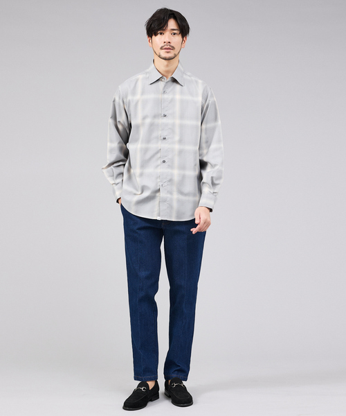 ABAHOUSE GRAY(アバハウスグレイ)の「【軽量 / 吸水速乾】セオアルファ オンブレーチェック 長袖シャツ(シャツ/ブラウス・メンズ・ネイビー/ブラック/グレイッシュベージュ・48/46/50)」の17枚目の写真