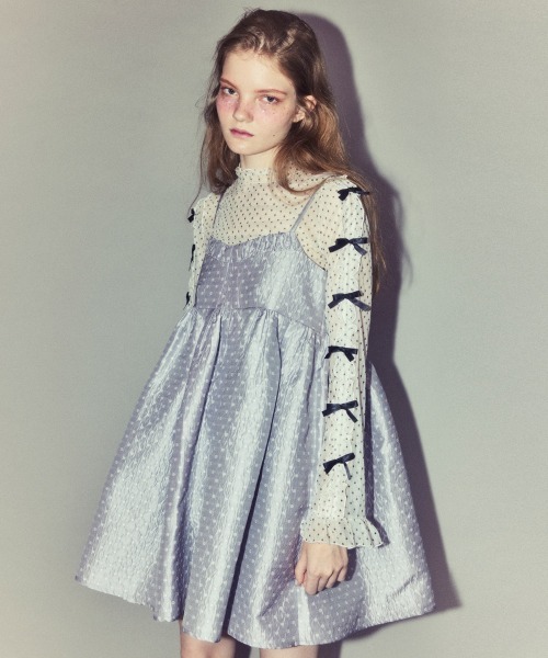 Candy Stripper(キャンディストリッパー)の「DOLLY RIBBON DOT TULLE トップス(その他トップス・レディース・オフホワイト/ピンク/ブラック・FREE)」の5枚目の写真