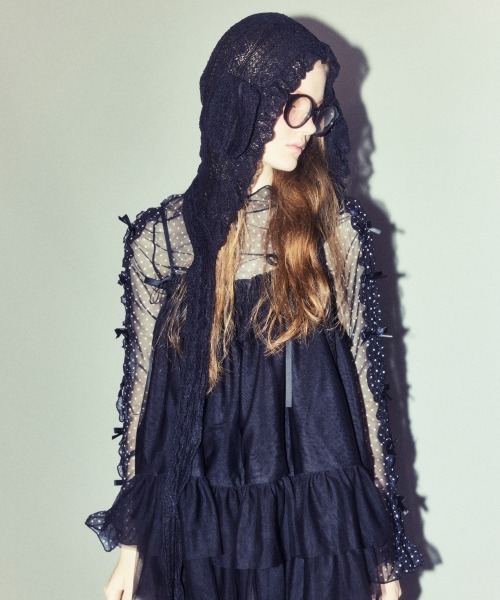 Candy Stripper(キャンディストリッパー)の「DOLLY RIBBON DOT TULLE トップス(その他トップス・レディース・オフホワイト/ピンク/ブラック・FREE)」の10枚目の写真