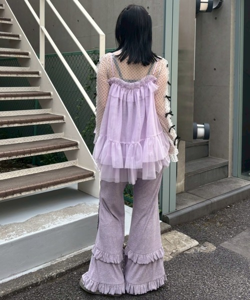 Candy Stripper(キャンディストリッパー)の「DOLLY RIBBON DOT TULLE トップス(その他トップス・レディース・オフホワイト/ピンク/ブラック・FREE)」の17枚目の写真