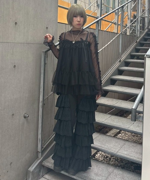 Candy Stripper(キャンディストリッパー)の「DOLLY RIBBON DOT TULLE トップス(その他トップス・レディース・オフホワイト/ピンク/ブラック・FREE)」の22枚目の写真