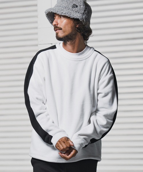 1minute 1second(ワンミニットワンセカンド)の「msw1779-soft fleece line trainer フリーストレーナー(1M25F130)(スウェット・メンズ・ホワイト/ネイビー/ブラック・XL/L/M/S)」の7枚目の写真