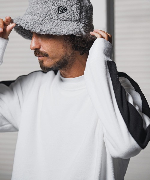 1minute 1second(ワンミニットワンセカンド)の「msw1779-soft fleece line trainer フリーストレーナー(1M25F130)(スウェット・メンズ・ホワイト/ネイビー/ブラック・XL/L/M/S)」の6枚目の写真