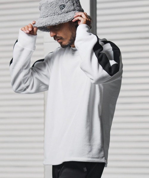 1minute 1second(ワンミニットワンセカンド)の「msw1779-soft fleece line trainer フリーストレーナー(1M25F130)(スウェット・メンズ・ホワイト/ネイビー/ブラック・XL/L/M/S)」の8枚目の写真