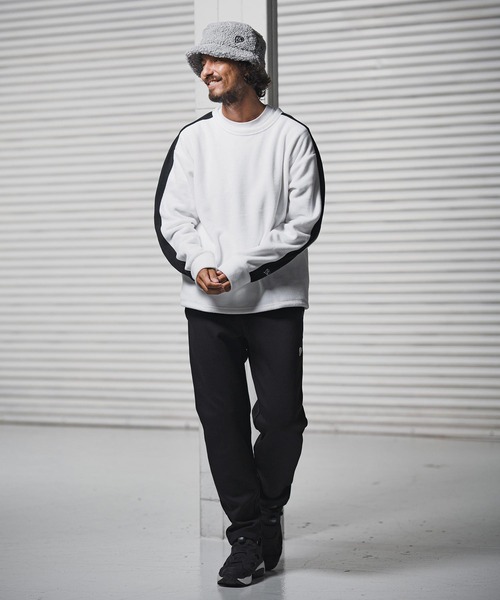 1minute 1second(ワンミニットワンセカンド)の「msw1779-soft fleece line trainer フリーストレーナー(1M25F130)(スウェット・メンズ・ホワイト/ネイビー/ブラック・XL/L/M/S)」の9枚目の写真