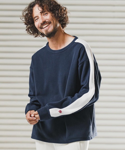 1minute 1second(ワンミニットワンセカンド)の「msw1779-soft fleece line trainer フリーストレーナー(1M25F130)(スウェット・メンズ・ホワイト/ネイビー/ブラック・XL/L/M/S)」の12枚目の写真