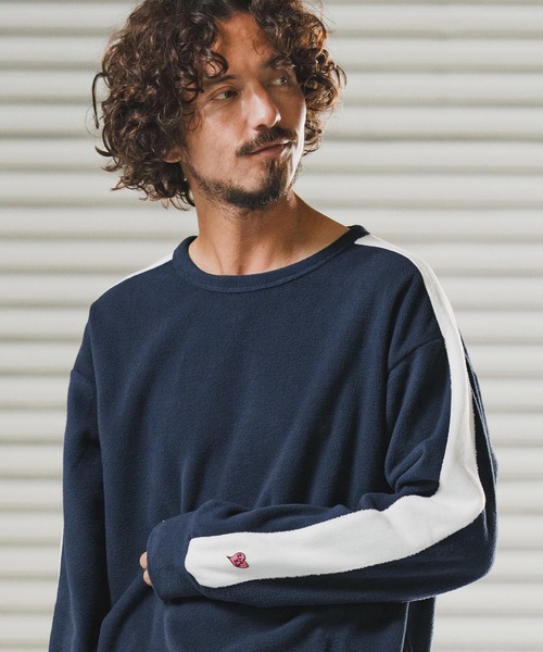 1minute 1second(ワンミニットワンセカンド)の「msw1779-soft fleece line trainer フリーストレーナー(1M25F130)(スウェット・メンズ・ホワイト/ネイビー/ブラック・XL/L/M/S)」の17枚目の写真