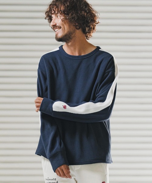 1minute 1second(ワンミニットワンセカンド)の「msw1779-soft fleece line trainer フリーストレーナー(1M25F130)(スウェット・メンズ・ホワイト/ネイビー/ブラック・XL/L/M/S)」の15枚目の写真
