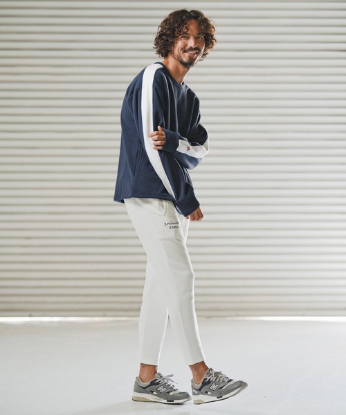 1minute 1second(ワンミニットワンセカンド)の「msw1779-soft fleece line trainer フリーストレーナー(1M25F130)(スウェット・メンズ・ホワイト/ネイビー/ブラック・XL/L/M/S)」の14枚目の写真