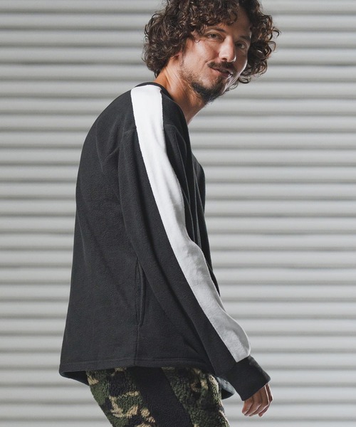 1minute 1second(ワンミニットワンセカンド)の「msw1779-soft fleece line trainer フリーストレーナー(1M25F130)(スウェット・メンズ・ホワイト/ネイビー/ブラック・XL/L/M/S)」の16枚目の写真