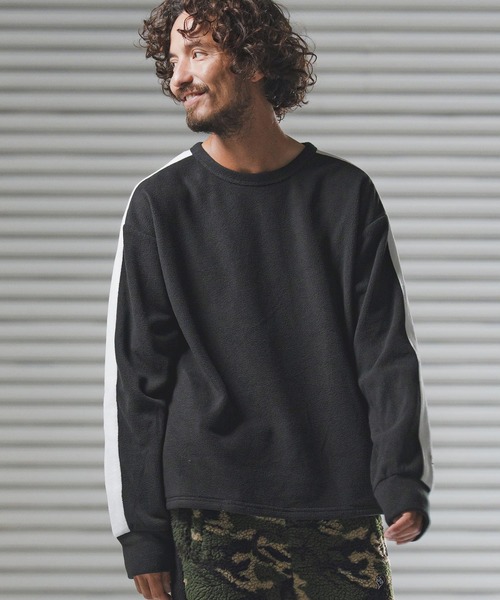 1minute 1second(ワンミニットワンセカンド)の「msw1779-soft fleece line trainer フリーストレーナー(1M25F130)(スウェット・メンズ・ホワイト/ネイビー/ブラック・XL/L/M/S)」の5枚目の写真
