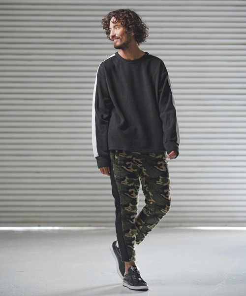 1minute 1second(ワンミニットワンセカンド)の「msw1779-soft fleece line trainer フリーストレーナー(1M25F130)(スウェット・メンズ・ホワイト/ネイビー/ブラック・XL/L/M/S)」の20枚目の写真