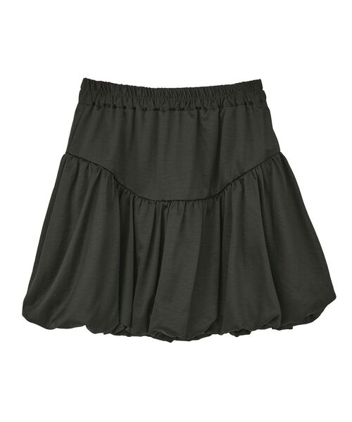 earth music&ecology（アースミュージックアンドエコロジー）の「ラウンド切り替えバルーンミニスカート（スカート・レディース・アイボリー/ブラック・FREE）」の14枚目の写真