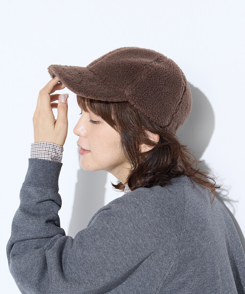 COMME CA Wardrobe（コムサワードローブ）の「ボア キャップ（キャップ・レディース・ブラウン/ブラック・FREE）」の5枚目の写真
