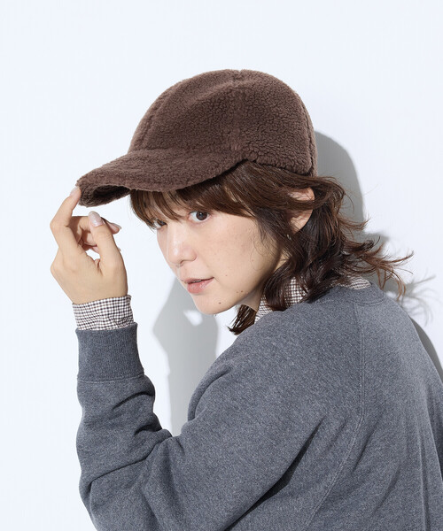 COMME CA Wardrobe（コムサワードローブ）の「ボア キャップ（キャップ・レディース・ブラウン/ブラック・FREE）」の6枚目の写真