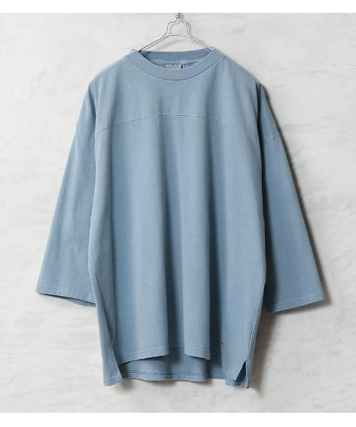 WAIPER.inc(ワイパーインク)の「Goodwear グッドウェア 2W7-65207 USAコットン ガーメントダイ 3/4 FOOTBALL Tシャツ SUPER BIG(Tシャツ/カットソー・メンズ・ピンク/グリーン系その他/ブルー系その他/イエロー/チャコールグレー・S/M/L/XL)」の3枚目の写真