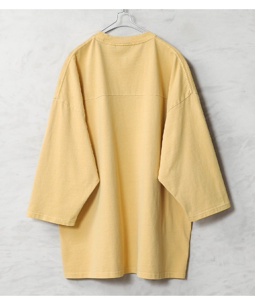 WAIPER.inc(ワイパーインク)の「Goodwear グッドウェア 2W7-65207 USAコットン ガーメントダイ 3/4 FOOTBALL Tシャツ SUPER BIG(Tシャツ/カットソー・メンズ・ピンク/グリーン系その他/ブルー系その他/イエロー/チャコールグレー・S/M/L/XL)」の4枚目の写真