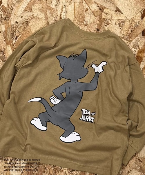 Tom&Jerry(トムアンドジェリー)の「【トム&ジェリー/TOM&JERRY】 オーバーサイズ ロンT(Tシャツ/カットソー・キッズ・ブラック/グレー系その他/オフホワイト/杢グレー/ダークグリーン/ホワイト系その他2/ブラック系その他/ホワイト系その他/ホワイト系その他3/ベージュ系その他/チャコール/ベージュ/パープル/オレンジ/グリーン系その他/ネイビー・110/120/130/140/150/160)」の11枚目の写真