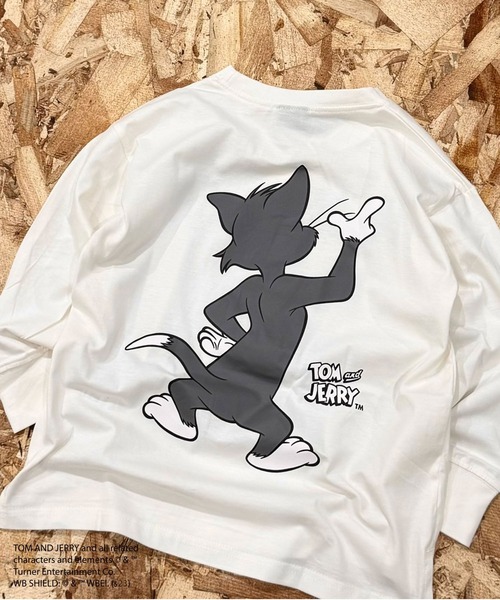 Tom&Jerry(トムアンドジェリー)の「【トム&ジェリー/TOM&JERRY】 オーバーサイズ ロンT(Tシャツ/カットソー・キッズ・ブラック/グレー系その他/オフホワイト/杢グレー/ダークグリーン/ホワイト系その他2/ブラック系その他/ホワイト系その他/ホワイト系その他3/ベージュ系その他/チャコール/ベージュ/パープル/オレンジ/グリーン系その他/ネイビー・110/120/130/140/150/160)」の3枚目の写真