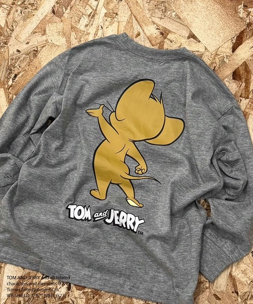 Tom&Jerry(トムアンドジェリー)の「【トム&ジェリー/TOM&JERRY】 オーバーサイズ ロンT(Tシャツ/カットソー・キッズ・ブラック/グレー系その他/オフホワイト/杢グレー/ダークグリーン/ホワイト系その他2/ブラック系その他/ホワイト系その他/ホワイト系その他3/ベージュ系その他/チャコール/ベージュ/パープル/オレンジ/グリーン系その他/ネイビー・110/120/130/140/150/160)」の8枚目の写真