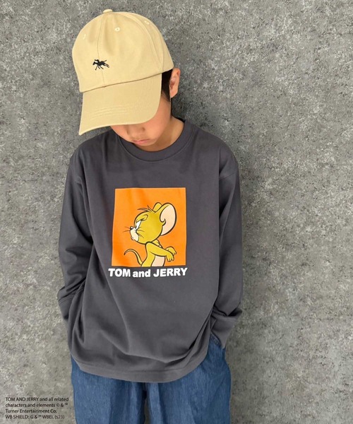 Tom&Jerry(トムアンドジェリー)の「【トム&ジェリー/TOM&JERRY】 オーバーサイズ ロンT(Tシャツ/カットソー・キッズ・ブラック/グレー系その他/オフホワイト/杢グレー/ダークグリーン/ホワイト系その他2/ブラック系その他/ホワイト系その他/ホワイト系その他3/ベージュ系その他/チャコール/ベージュ/パープル/オレンジ/グリーン系その他/ネイビー・110/120/130/140/150/160)」の9枚目の写真