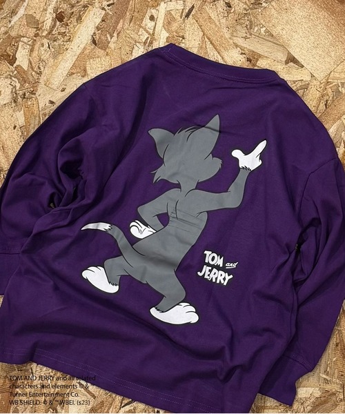 Tom&Jerry(トムアンドジェリー)の「【トム&ジェリー/TOM&JERRY】 オーバーサイズ ロンT(Tシャツ/カットソー・キッズ・ブラック/グレー系その他/オフホワイト/杢グレー/ダークグリーン/ホワイト系その他2/ブラック系その他/ホワイト系その他/ホワイト系その他3/ベージュ系その他/チャコール/ベージュ/パープル/オレンジ/グリーン系その他/ネイビー・110/120/130/140/150/160)」の15枚目の写真