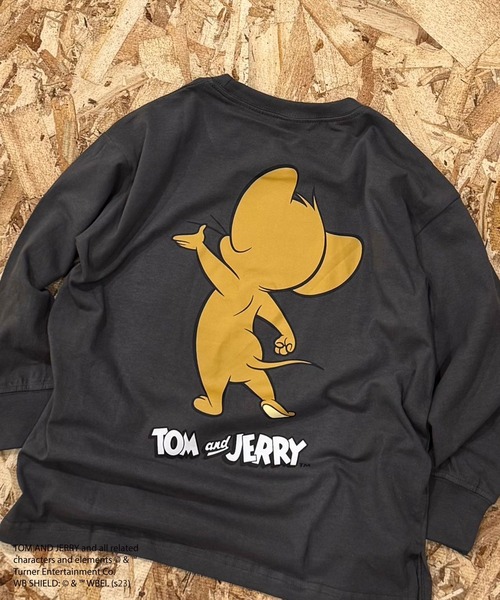 Tom&Jerry(トムアンドジェリー)の「【トム&ジェリー/TOM&JERRY】 オーバーサイズ ロンT(Tシャツ/カットソー・キッズ・ブラック/グレー系その他/オフホワイト/杢グレー/ダークグリーン/ホワイト系その他2/ブラック系その他/ホワイト系その他/ホワイト系その他3/ベージュ系その他/チャコール/ベージュ/パープル/オレンジ/グリーン系その他/ネイビー・110/120/130/140/150/160)」の10枚目の写真