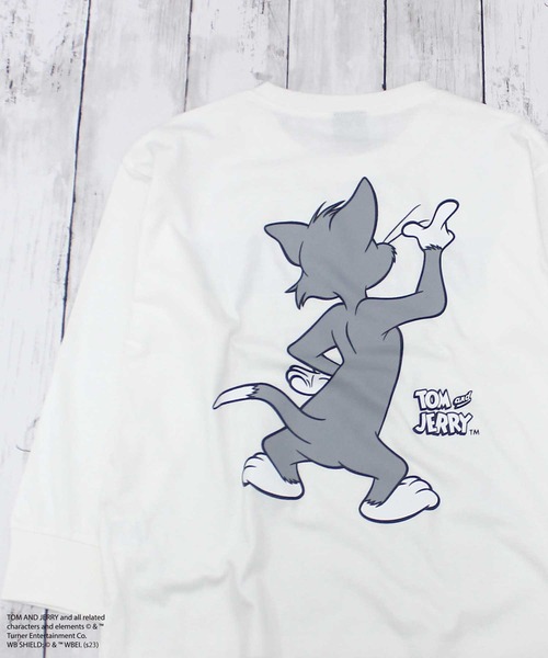 Tom&Jerry(トムアンドジェリー)の「【トム&ジェリー/TOM&JERRY】 オーバーサイズ ロンT(Tシャツ/カットソー・キッズ・ブラック/グレー系その他/オフホワイト/杢グレー/ダークグリーン/ホワイト系その他2/ブラック系その他/ホワイト系その他/ホワイト系その他3/ベージュ系その他/チャコール/ベージュ/パープル/オレンジ/グリーン系その他/ネイビー・110/120/130/140/150/160)」の17枚目の写真