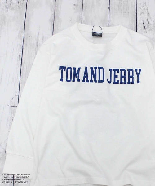 Tom&Jerry(トムアンドジェリー)の「【トム&ジェリー/TOM&JERRY】 オーバーサイズ ロンT(Tシャツ/カットソー・キッズ・ブラック/グレー系その他/オフホワイト/杢グレー/ダークグリーン/ホワイト系その他2/ブラック系その他/ホワイト系その他/ホワイト系その他3/ベージュ系その他/チャコール/ベージュ/パープル/オレンジ/グリーン系その他/ネイビー・110/120/130/140/150/160)」の18枚目の写真